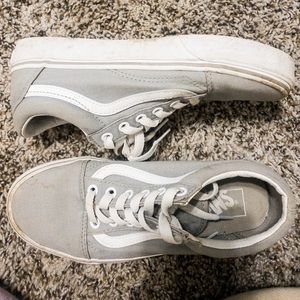 Vans Old Skool Drizzle Grey & White Skate Shoes